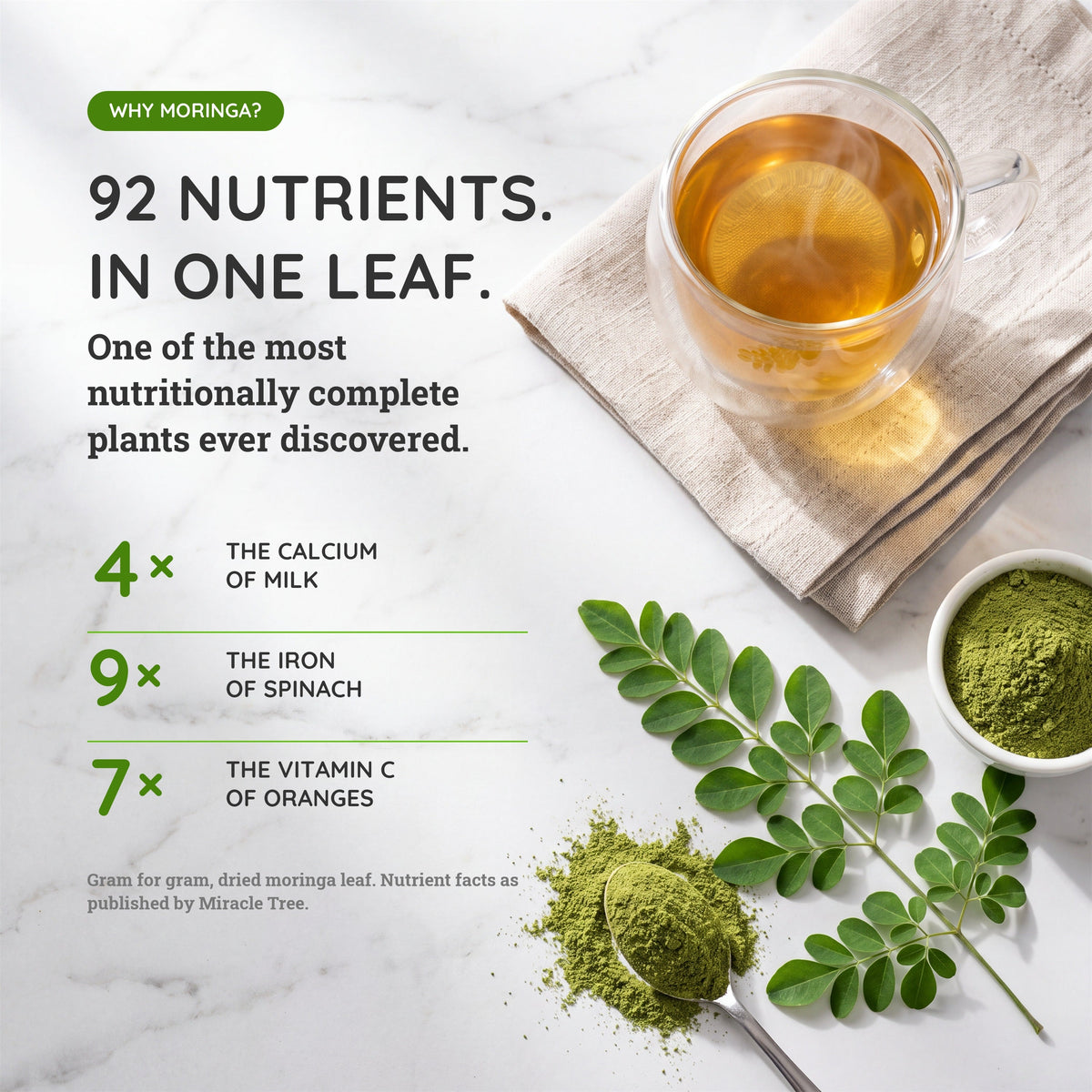 Organic Moringa Tea - Turmeric - Caffeine-Free Herbal Tea